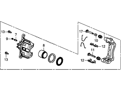 2012 Honda Civic Brake Caliper - 45019-TR3-A00RMN