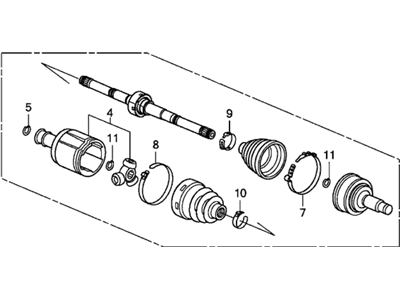 2012 Honda Civic Axle Shaft - 44306-TR0-H90