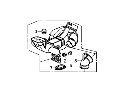 Honda 17253-R5A-A00 Tube Assembly B, Air I