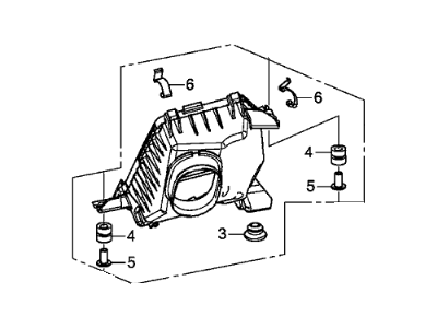 Honda 17201-5LA-A00 Set,Air/C Case