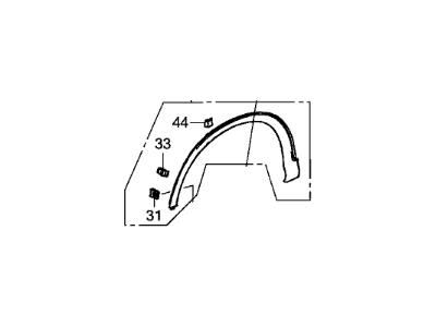 Honda 74165-T0A-A01 Protector L,FR W