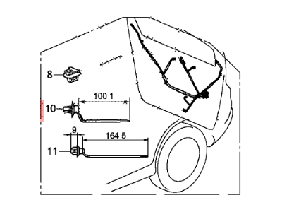 Honda 32109-T0A-A00 Cord,Tail Gate