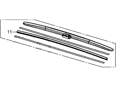 Honda 76620-T0A-A02 Blade, Wiper (Lh-650)