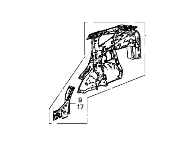 Honda 64700-T1W-305ZZ Panel Comp L,RR I