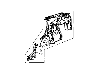 Honda 64700-T1W-306ZZ Panel Comp L,RR I