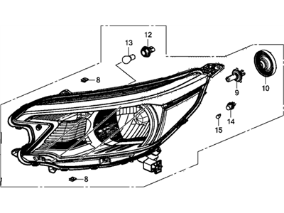 Honda 33150-T0A-A01 Light Assembly, L Head