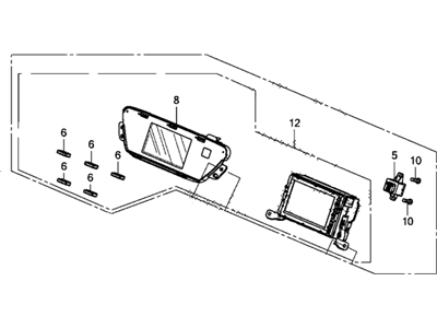 Honda 39710-T0A-A02RM Imid Dsply Usb,Navigation