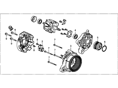 Honda 31100-5X6-J01RM Alternator, Reman