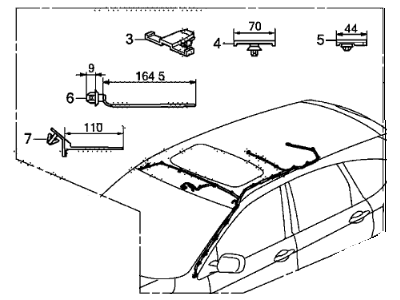 Honda 32156-T0A-A00 Cord Sun Roof