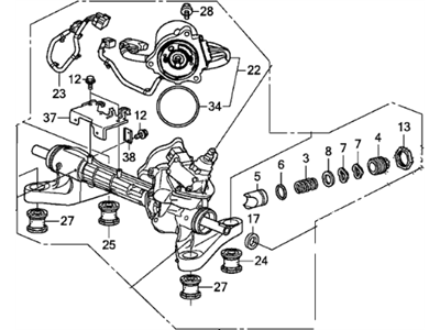 Honda 53601-T1W-A01 Rack, Power Steering