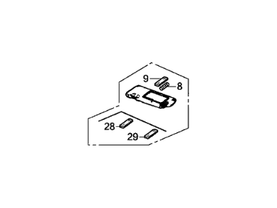 Honda 83280-T0A-A81ZA Sunvisor Assembly, Driver Side (Max Ivory) (Mirror)