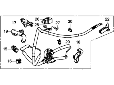 Honda 32410-T1W-A00 Cable Assembly, Starte