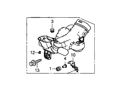 Honda 17253-5LA-A00 Tube Assembly B, Air I