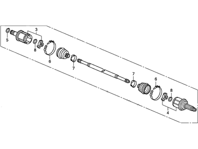 Honda 42311-T0A-000 Driveshaft Assembly, Driver Side