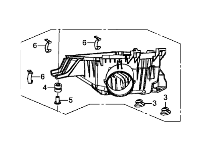 Honda 17201-R5A-A00 Set,Air/C Case