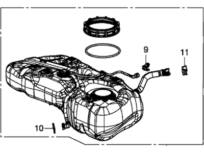 2014 Honda CR-V Fuel Tank - 17044-T0A-A50