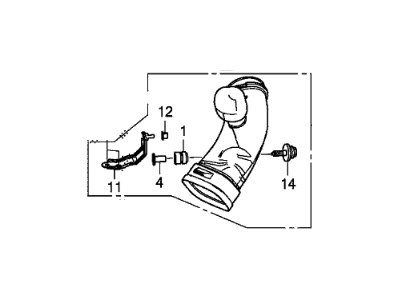 Honda 17252-5LA-A00 Tube Assembly A, Air I