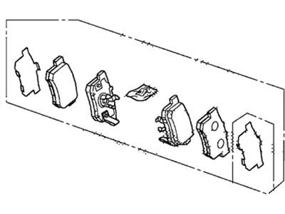 Honda 43022-T0G-A01 Pad Set, Rear