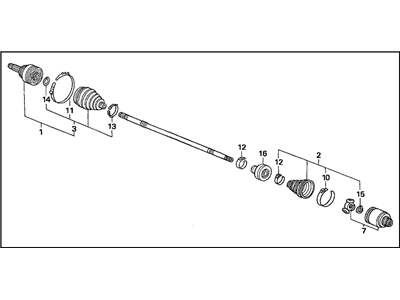 Honda 44305-S9A-N00RM Driveshaft Assembly, Passenger Side (Reman)