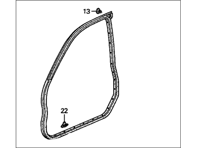 Honda 72310-SCA-E01 Weatherstrip, R. FR. Door