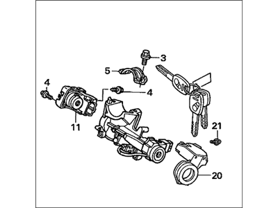 Honda 35100-S9A-A53 Lock Assy., Steering