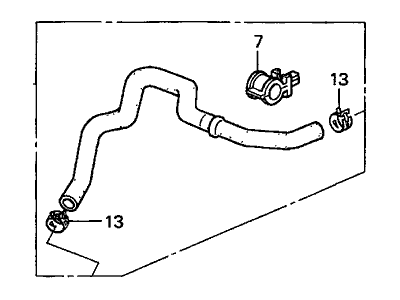 2005 Honda CR-V Brake Booster Vacuum Hose - 46402-S9A-A02