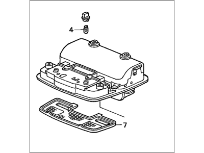 Honda 83250-S84-A01ZJ Console Assy., Roof *YR239L* (KI IVORY)