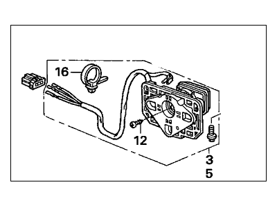 Honda 76215-S9A-A01 Actuator Set, Driver Side (Flat)