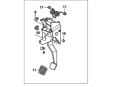 Honda 46900-S9A-A51 Pedal Assy., Clutch