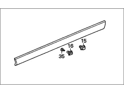 Honda 75332-S9A-003 Garnish Assy., L. FR. Door (Lower)