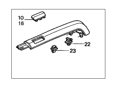 Honda 75235-S9A-003 Garnish Assy., R. RR. Roof Side