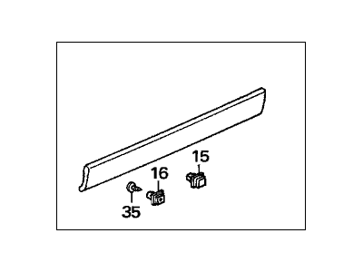 Honda 75333-S9A-003 Garnish Assy., L. RR. Door (Lower)