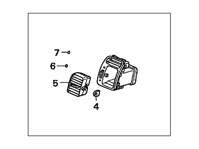 Honda 77640-S9A-A01ZF Outlet Assy., L. *YR248L* (KI TAUPE)