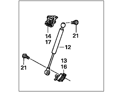 Honda 04743-S9A-000 Stay Set, Passenger Side Glass Hatch Open