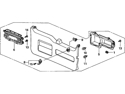 Honda 84431-S9A-003ZA Lining Assy., Tailgate (Lower)*NH167L* (GRAPHITE BLACK)