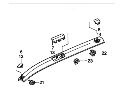 Honda 75230-S9A-003 Garnish Assy., R. FR. Roof Side