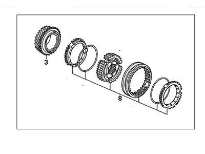 Honda 23444-PPS-326 Gear Set, Third