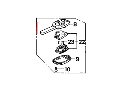 Honda 35111-S9A-305 Key, Immobilizer & Transmitter(Blank)