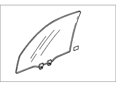 Honda 73350-S9A-A01 Glass Assy., L. FR. Door (Green) (Asahi)