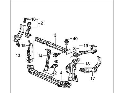 2004 Honda CR-V Radiator Support - 60400-S9A-A01ZZ