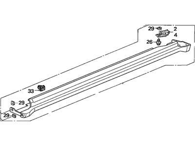 Honda 71850-S9A-010 Garnish Assy., L. Side Sill