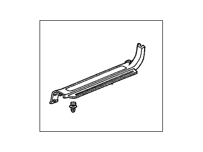 Honda 84251-S9A-A01ZA Garnish Assy., L. FR. Side *NH167L* (GRAPHITE BLACK)