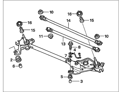 Honda 76530-S9A-A01 Link, FR. Wiper