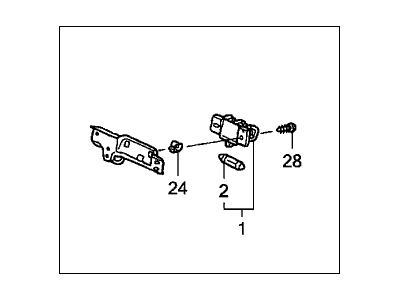 Honda 77541-S9A-J00ZZ Striker, Glove Box (With Lamp)