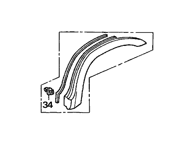 Honda 91541-TR0-003 Clip A, Holder Band Harness (129MM)