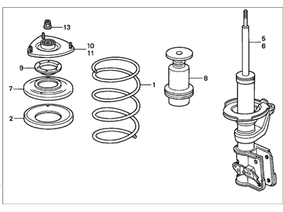 2005 Honda Civic Shock Absorber - 51602-S5A-C13