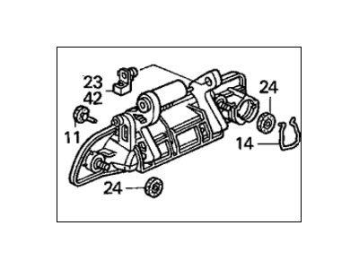 2003 Honda Civic Door Handle - 72140-S5A-J02ZB