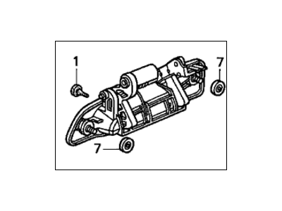 Honda 72680-S5A-J01ZV Handle Assembly, Left Rear Door (Outer) (Shoreline Mist Metallic)