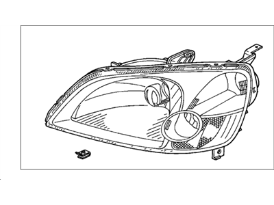 Honda 33151-S5A-A01 Headlight Unit, Driver Side