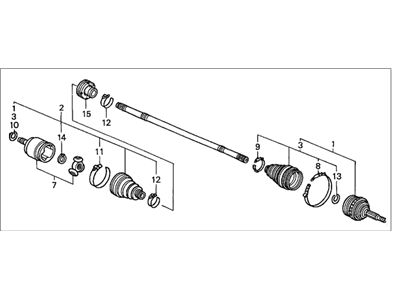 Honda 44306-S5D-A51 Driveshaft Assembly, Driver Side